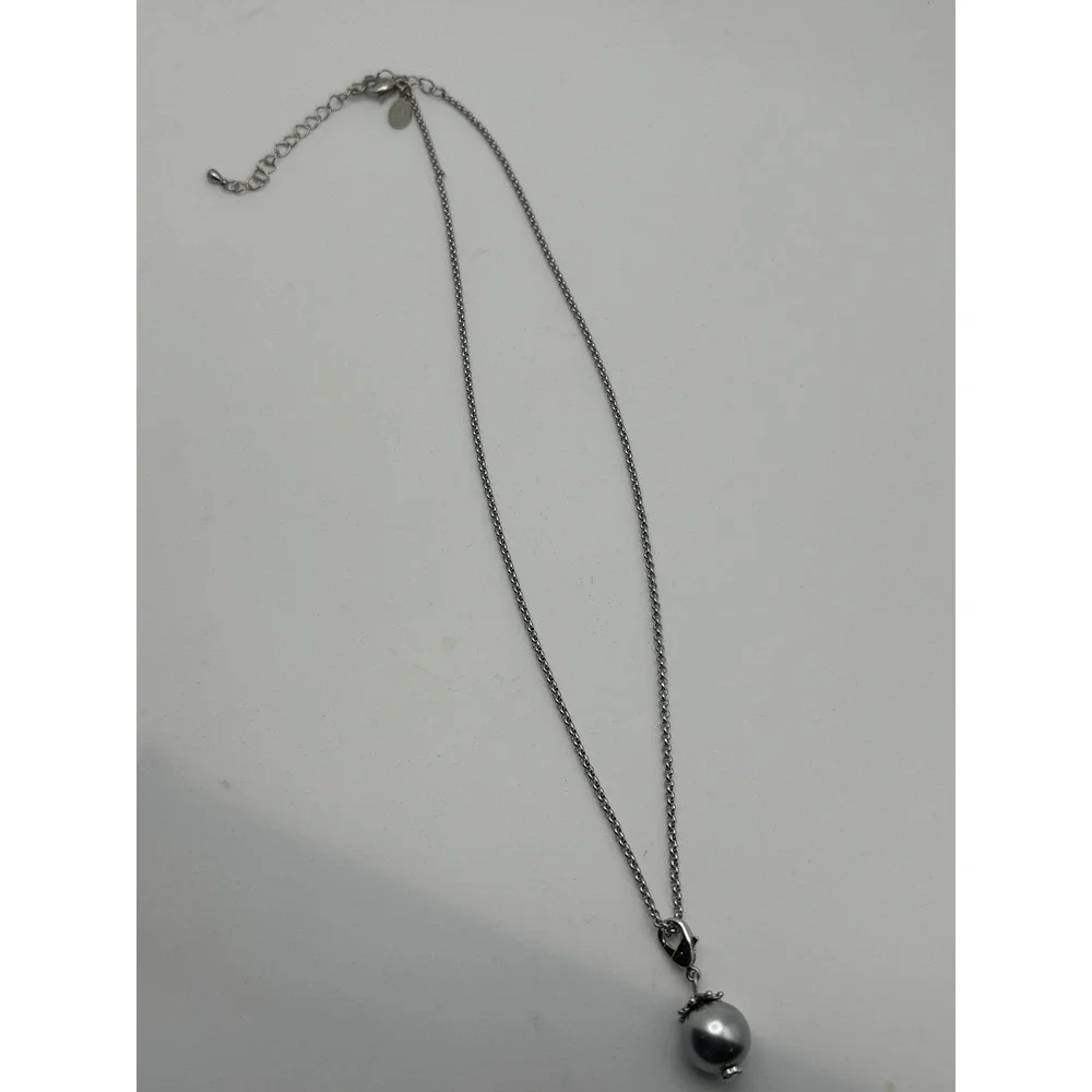 Sterling‎ Necklace with Natural pearl Pendant